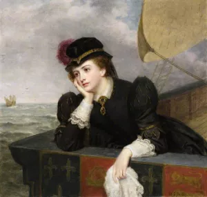 Mary, Queen of Scots Bidding Farewell to France, 1561 painting by William Powell Frith