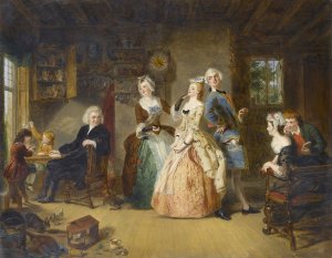 Measuring Heights by William Powell Frith Oil Painting