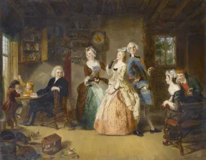 Measuring Heights by William Powell Frith Oil Painting