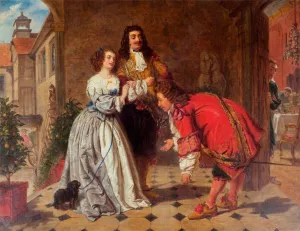 Monsieur Jourdain Receiving His Guests by William Powell Frith Oil Painting