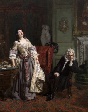 Pope Makes Love To Lady Mary Wortley Montagu by William Powell Frith Oil Painting