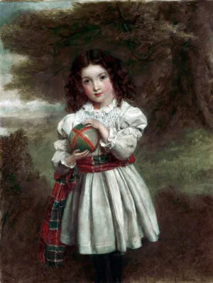 Portrait of a Young Girl by William Powell Frith Oil Painting