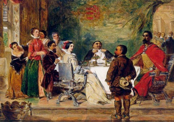 Main Product Photo of Sancho Panza Tells a Tale to the Duke and Duchess Painting by William Powell Frith