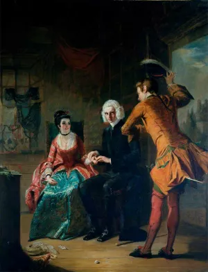 Scene from Laurence Sterne's 'A Sentimental Journey' by William Powell Frith Oil Painting