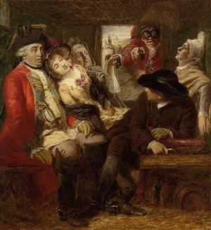 Sketch for Stage Coach Aventure Oil painting by William Powell Frith