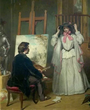 The Artist's Model by William Powell Frith - Oil Painting Reproduction
