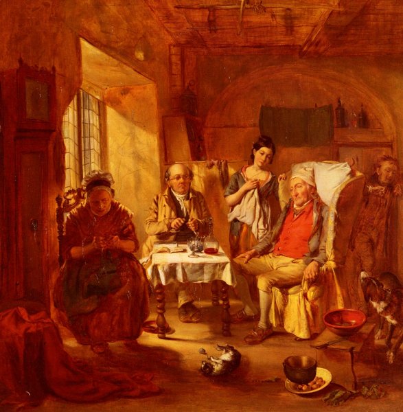 The Family Lawyer by William Powell Frith - Hand-Painted Oil Painting Reproduction