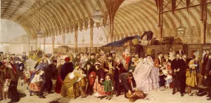 The Railway Station by William Powell Frith - Oil Painting Reproduction