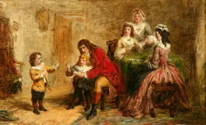 The Squire's Boxing Lesson by William Powell Frith - Oil Painting Reproduction