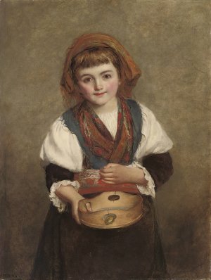 The sweetest little beggar that e'er asked for Alms by William Powell Frith Oil Painting