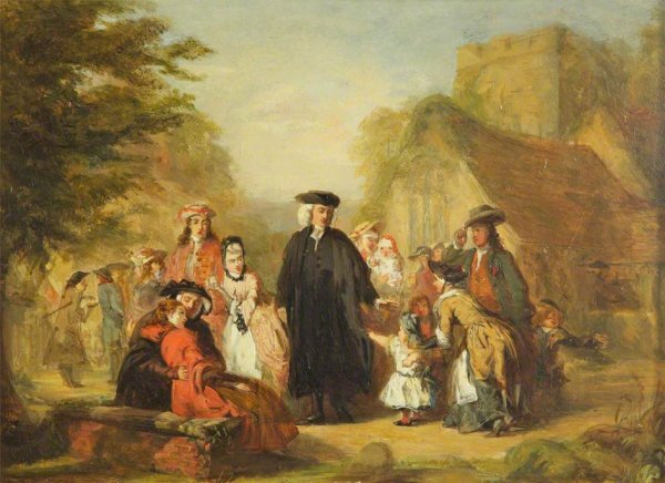 The Village Pastor by William Powell Frith - Hand-Painted Oil Painting Reproduction