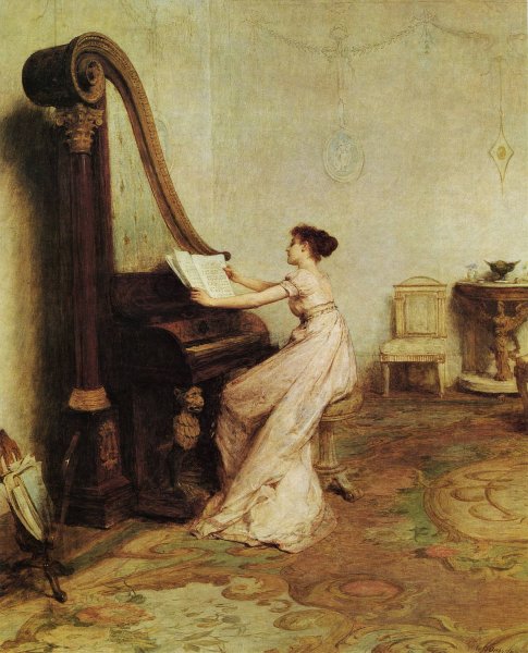 Music When Soft Voices Die, Vibrates In The Memory by William Quiller Orchardson - Hand-Painted Oil Painting Reproduction
