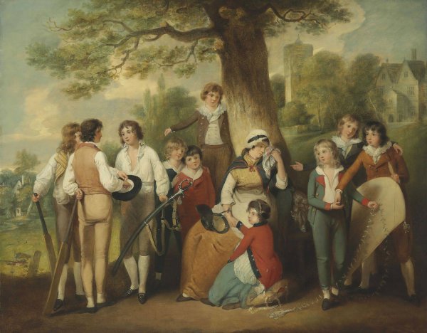 Generous Schoolboys  by William Redmore Bigg - Hand-Painted Oil Painting Reproduction