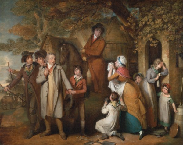 The Severe Steward, Or Unfortunate Tenant by William Redmore Bigg - Hand-Painted Oil Painting Reproduction