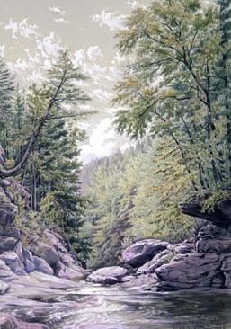 Catskill Clove in Palingsville by William Rickarby Miller - Hand-Painted Oil Painting Reproduction