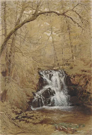 Indian Falls, Indian Brook, Cold Springs, New York Oil painting by William Rickarby Miller