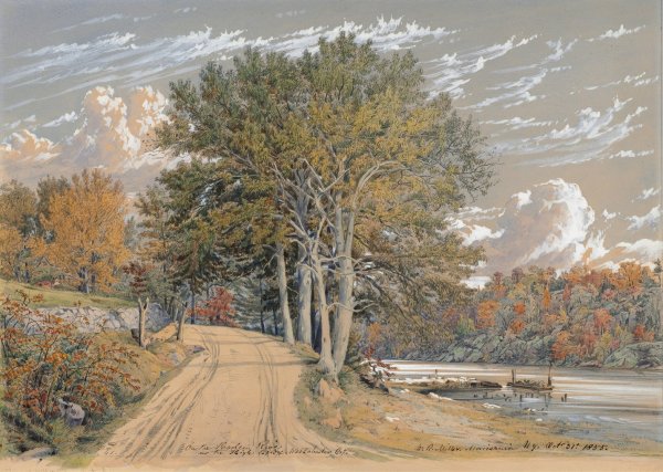 On the Harlem River  by William Rickarby Miller - Hand-Painted Oil Painting Reproduction