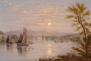 Sunrise on Lake Champlain by William Rickarby Miller Oil Painting