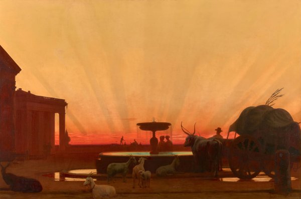 Sunset  by William Rimmer - Hand-Painted Oil Painting Reproduction