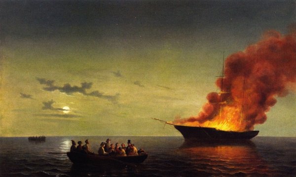 Great Lakes Marine Disaster by William Ruthven Wheeler - Hand-Painted Oil Painting Reproduction