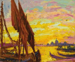 Lido Venice Sunset by William Samuel Horton Oil Painting