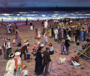 The Beach at Whitby by William Samuel Horton Oil Painting