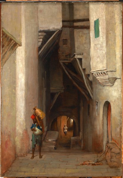 Algerian Water Carrier  by William Sartain - Hand-Painted Oil Painting Reproduction