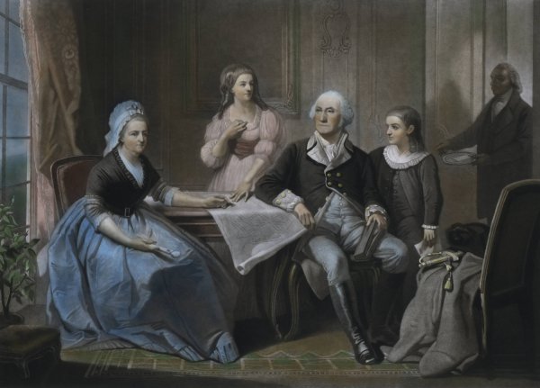 Christian Schussele, Washington and His Family  by William Sartain - Hand-Painted Oil Painting Reproduction
