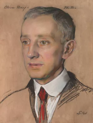 Clive Day B.A. 1892, Prof of Political Economy 1907 by William Sergeant Kendall Oil Painting
