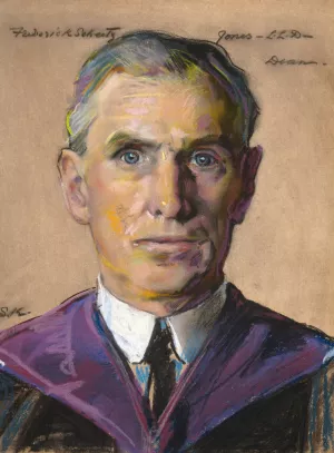 Frederick S. Jones; B.A. 1884, Dean of Yale College 1909 by William Sergeant Kendall Oil Painting