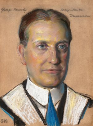 George Parmley Day, B.A. 1897, Treasurer of Yale Univ. 1910 by William Sergeant Kendall Oil Painting
