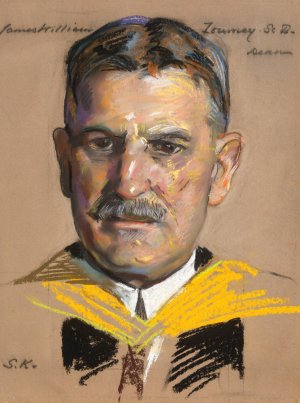James W. Toumey - Dean of School of Forestry 1919-1922 by William Sergeant Kendall Oil Painting