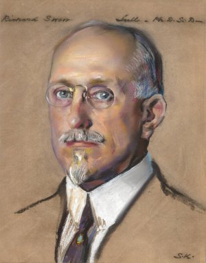 Richard Swann Lull, Director of Peabody Museum 1922 by William Sergeant Kendall Oil Painting