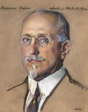 Richard Swann Lull, Director of Peabody Museum 1922 by William Sergeant Kendall Oil Painting