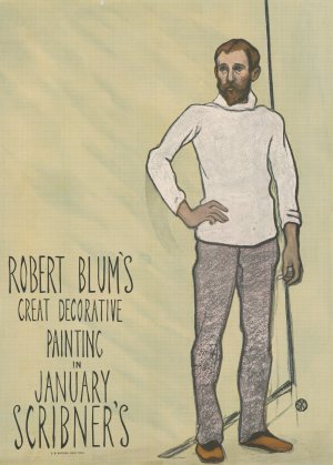 Robert Blum's great decorative painting in January Scribner's by William Sergeant Kendall Oil Painting