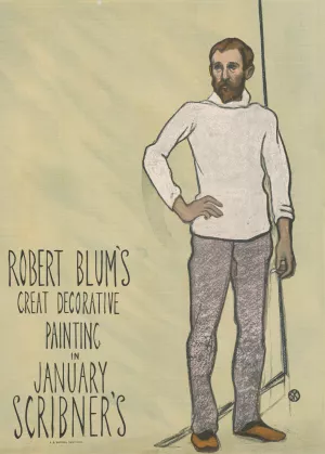 Robert Blum's great decorative painting in January Scribner's by William Sergeant Kendall Oil Painting
