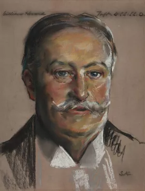 William Howard Taft-B.A. 1878. Pres. of the U.S. 1908-12, Prof. of Constitutional Law at Yale 1913-1921 by William Sergeant Kendall Oil Painting
