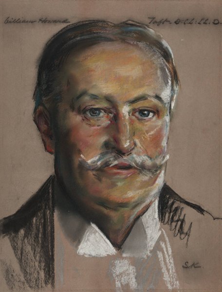 Main Product Photo of William Howard Taft-B.A. 1878. Pres. of the U.S. 1908-12, Prof. of Constitutional Law at Yale 1913-1921 Painting by William Sergeant Kendall