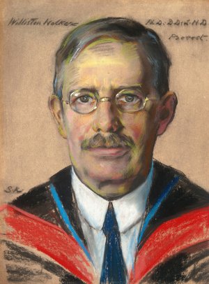 Williston Walker. Prof. of Ecclestiastical History 1901-22, Provost 1920-22 by William Sergeant Kendall Oil Painting