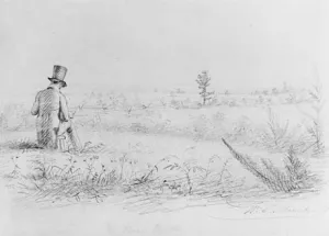 Artist Sketching at Stony Brook, New York from McGuire Scrapbook by William Sidney Mount Oil Painting