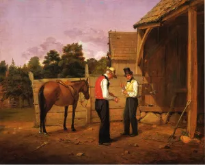 Barganing for a Horse by William Sidney Mount - Oil Painting Reproduction