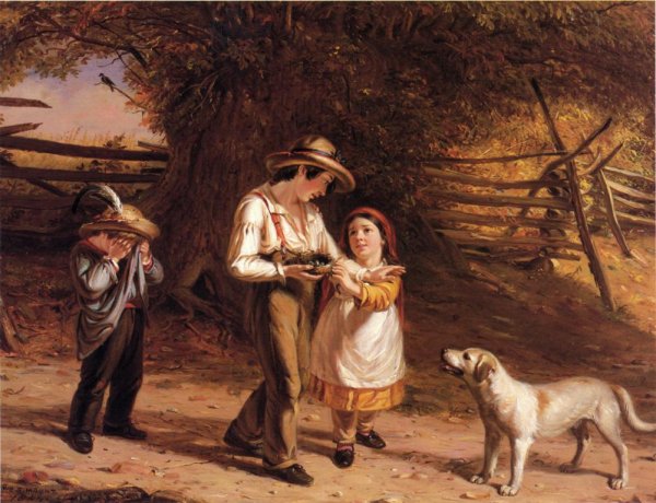 Bird-Egging by William Sidney Mount - Hand-Painted Oil Painting Reproduction