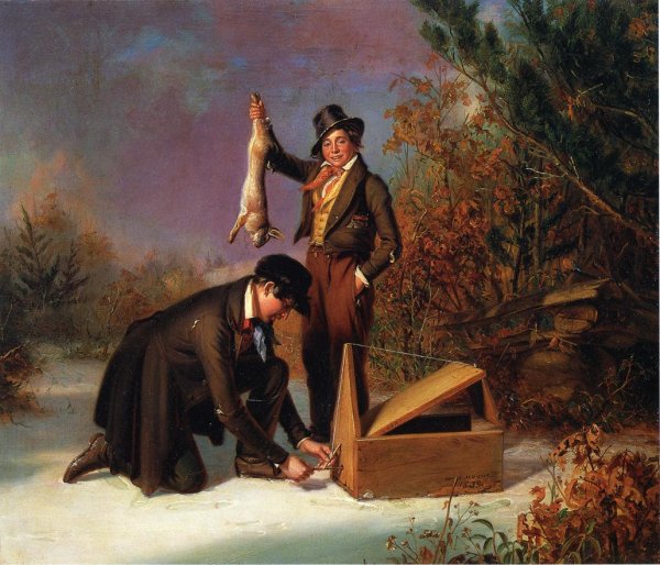 Main Product Photo of Catching Rabbits Painting by William Sidney Mount