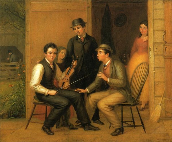 Catching the Tune by William Sidney Mount - Hand-Painted Oil Painting Reproduction