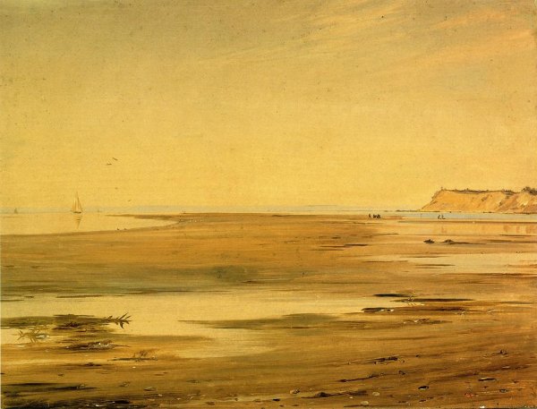 Crane Neck Across the Marsh by William Sidney Mount - Hand-Painted Oil Painting Reproduction