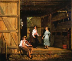 Dancing on the Barn Floor by William Sidney Mount - Oil Painting Reproduction