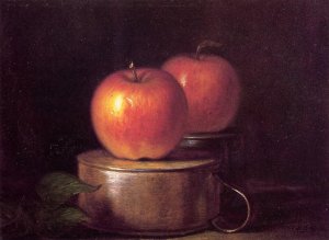 Fruit Piece: Apples on Tin Cups