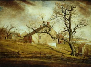 Long Island Farmhouses by William Sidney Mount - Oil Painting Reproduction