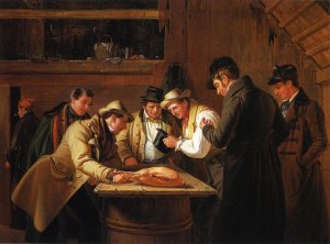 Raffling for the Goose also known as The Raffle by William Sidney Mount Oil Painting