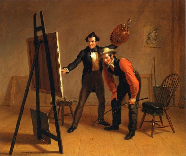 Main Product Photo of The Painter's Triuimph (also known as Artist Showing His Own Work) Painting by William Sidney Mount